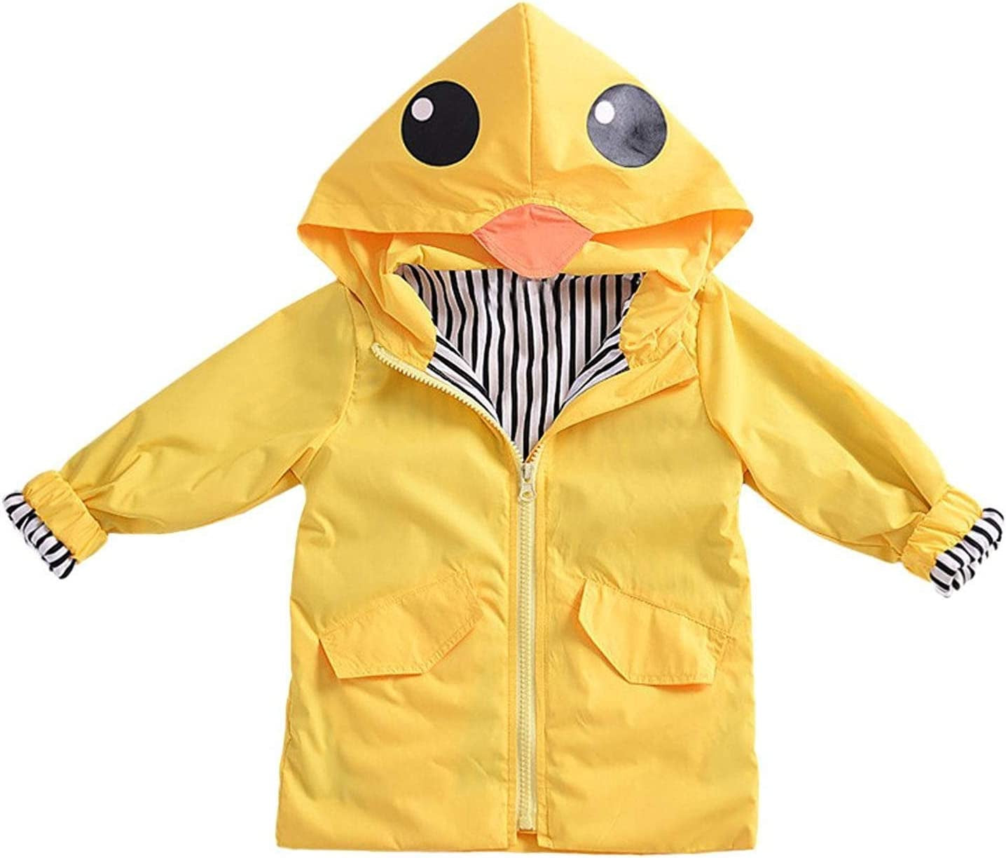 Toddler Duck Raincoat — Cute Cartoon Waterproof Hooded Jacket (1–5 Years)