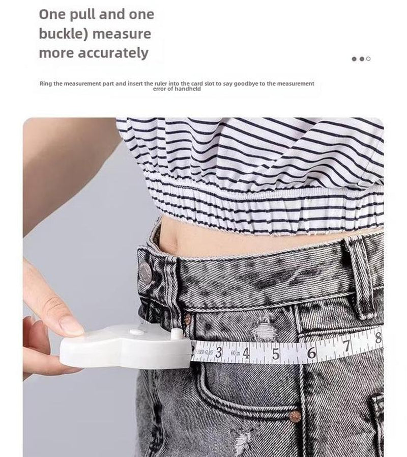 Body Measuring Tape 60 Inch, White,3D Automatic Lock for Accurate Waist/Hip Measurements