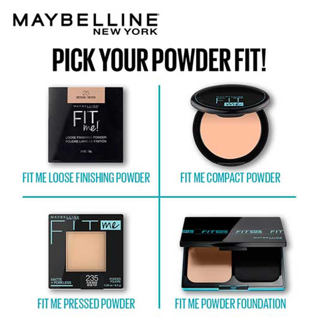 Fit Me Matte + Poreless Pressed Face Powder – Makeup & Setting Powder, Classic Ivory