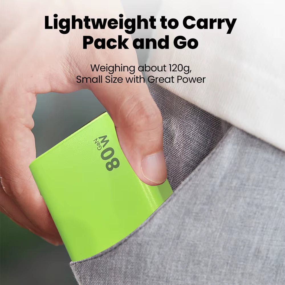 80W GaN Fast Charger with Scalable Data Cable – Multi-Port A+C Full Protocol Charging