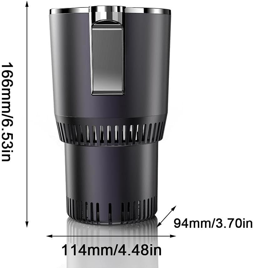 2-in-1 Car Cup Warmer and Cooler – Smart Heating & Cooling Mug Holder (Black)