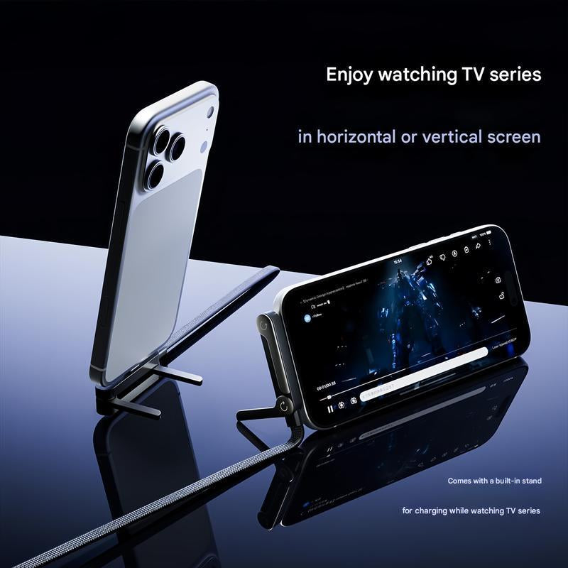 Basemo Invisible Holder Charger – 240W Super Fast Charging 2-in-1 Cable & Phone Stand