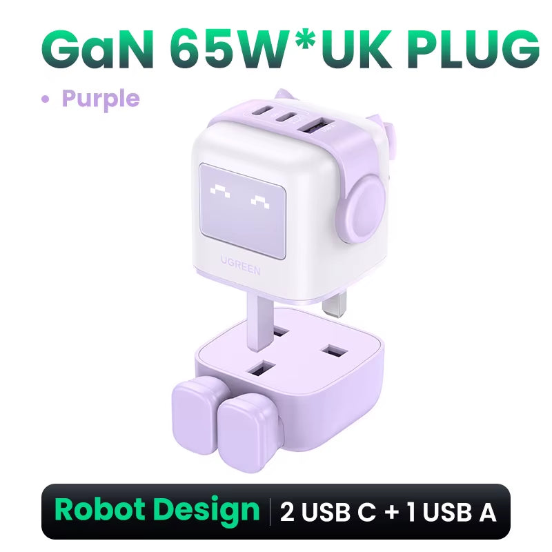 65W GaN PD Fast Charger for Mobile and Laptop – Uno Robot Design