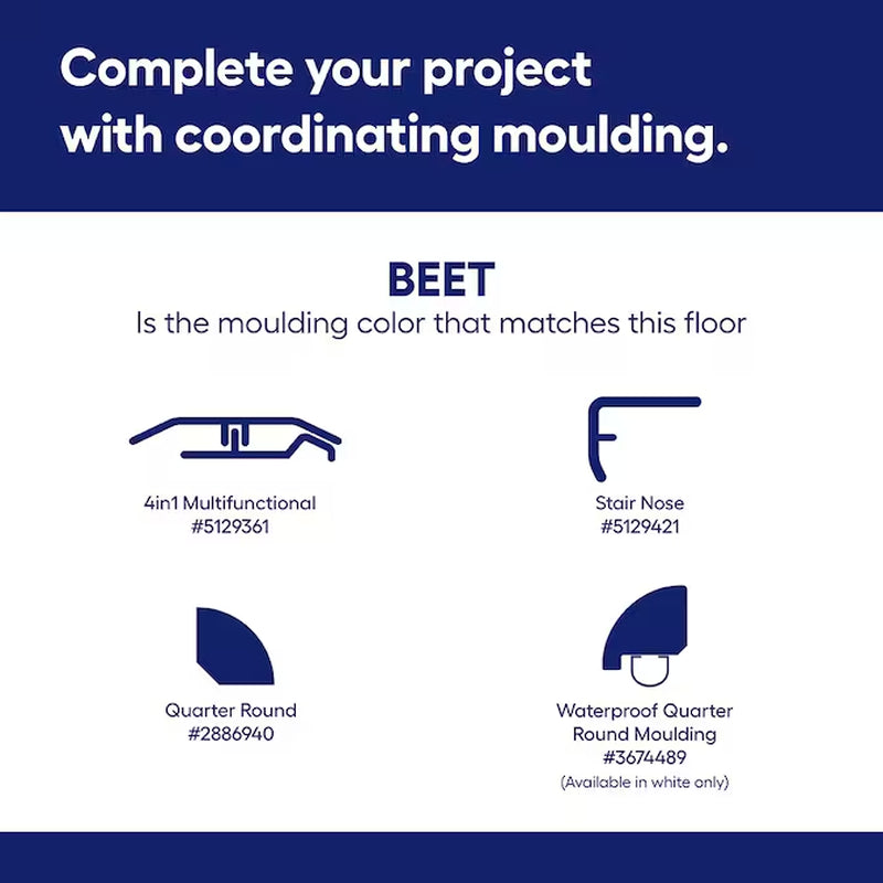 Luxury Vinyl Flooring – Russet Waterproof Planks, 12-Mil, 18.78 Sq Ft per Box