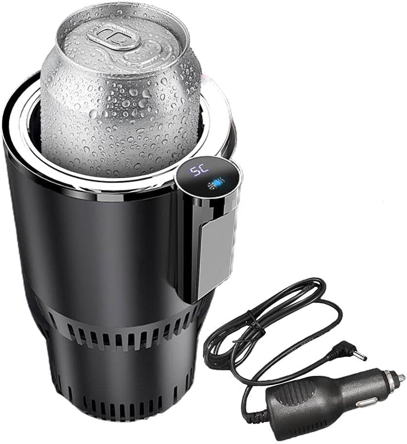 2-in-1 Car Cup Warmer and Cooler – Smart Heating & Cooling Mug Holder (Black)