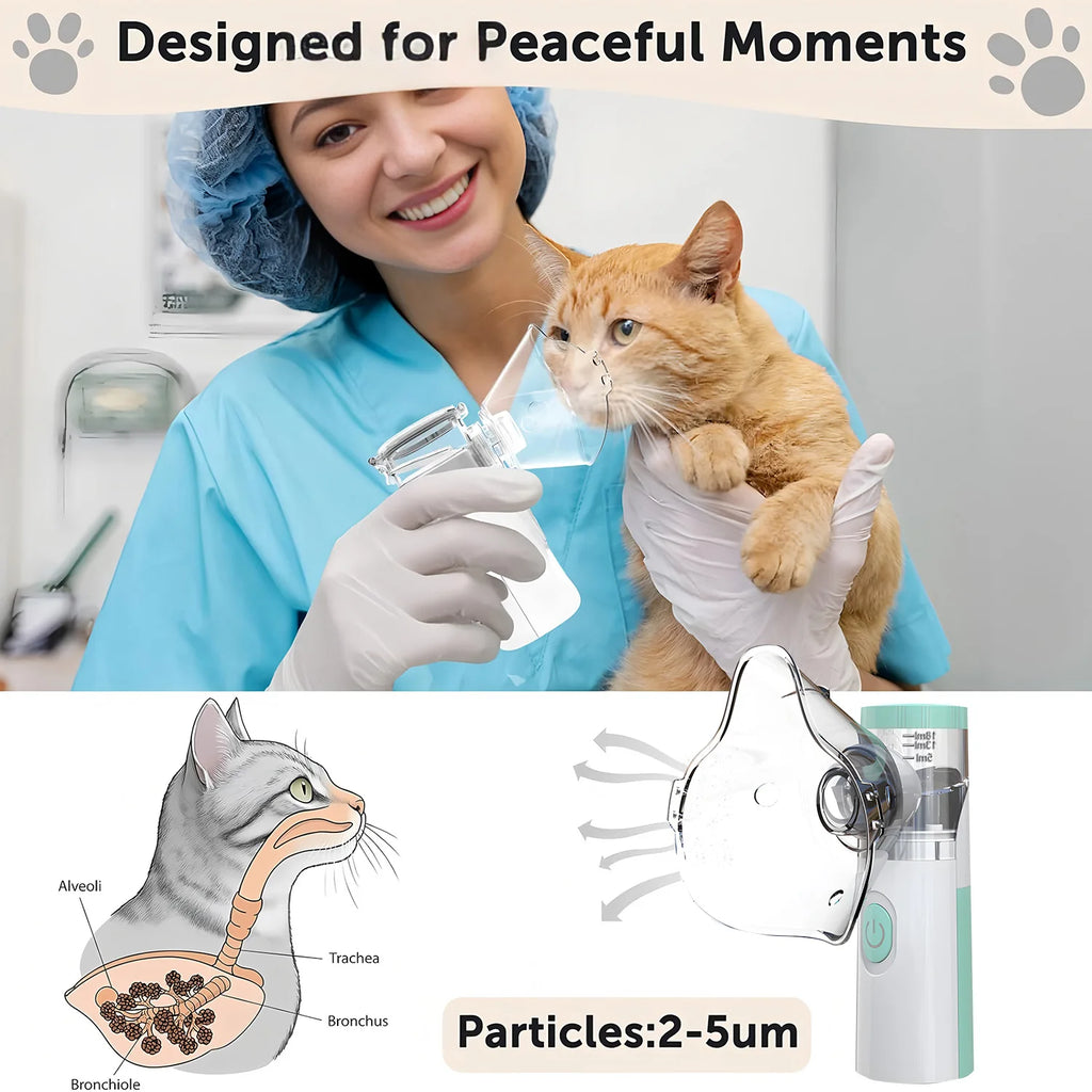 Portable Pet Nebulizer Machine – Silent Medical Atomizer & Inhaler