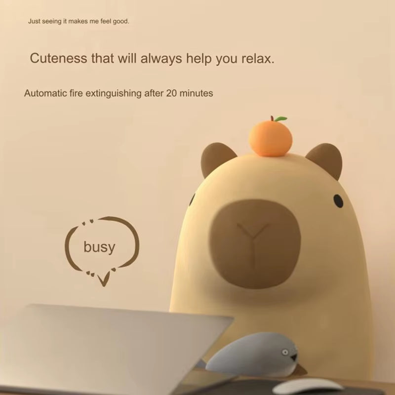 Cute Cartoon Capybara Night Light Battery Dimming Sleep Night Lamp for Children'S Room Decor