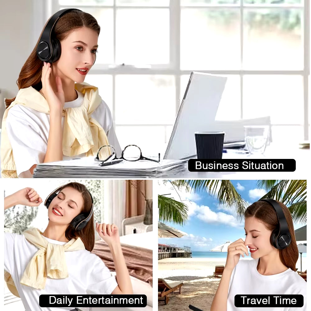 HiFi Stereo Bluetooth Earphones with FM & SD Card Support