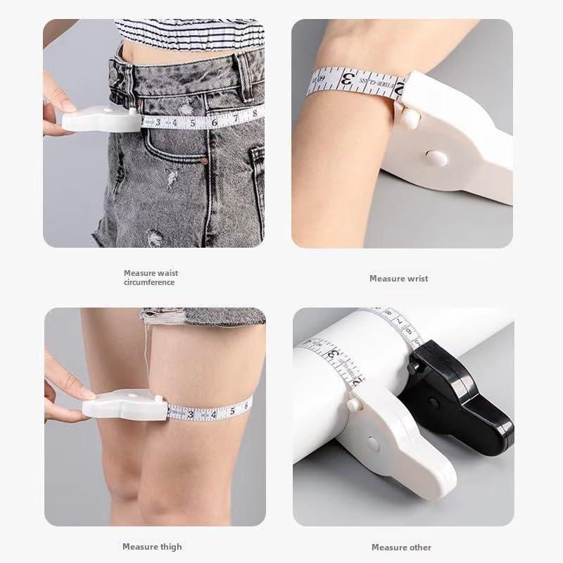 Body Measuring Tape 60 Inch, White,3D Automatic Lock for Accurate Waist/Hip Measurements