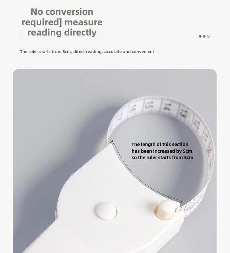 Body Measuring Tape 60 Inch, White,3D Automatic Lock for Accurate Waist/Hip Measurements