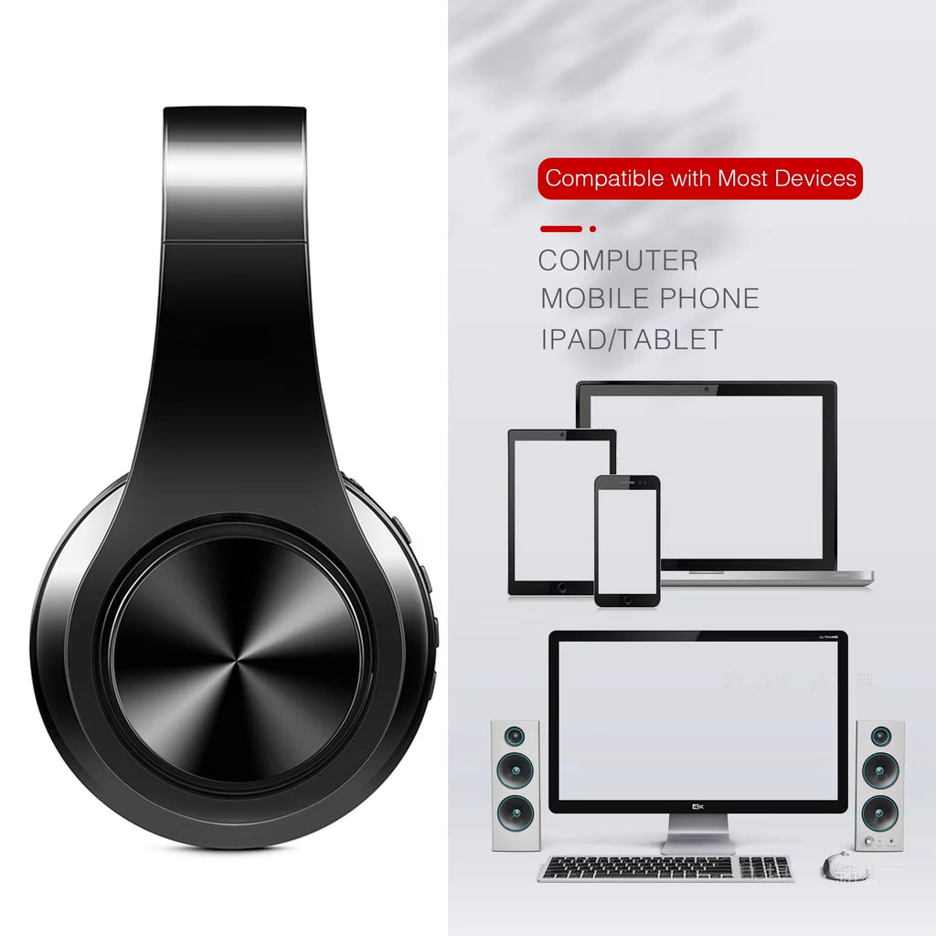 HiFi Stereo Bluetooth Earphones with FM & SD Card Support