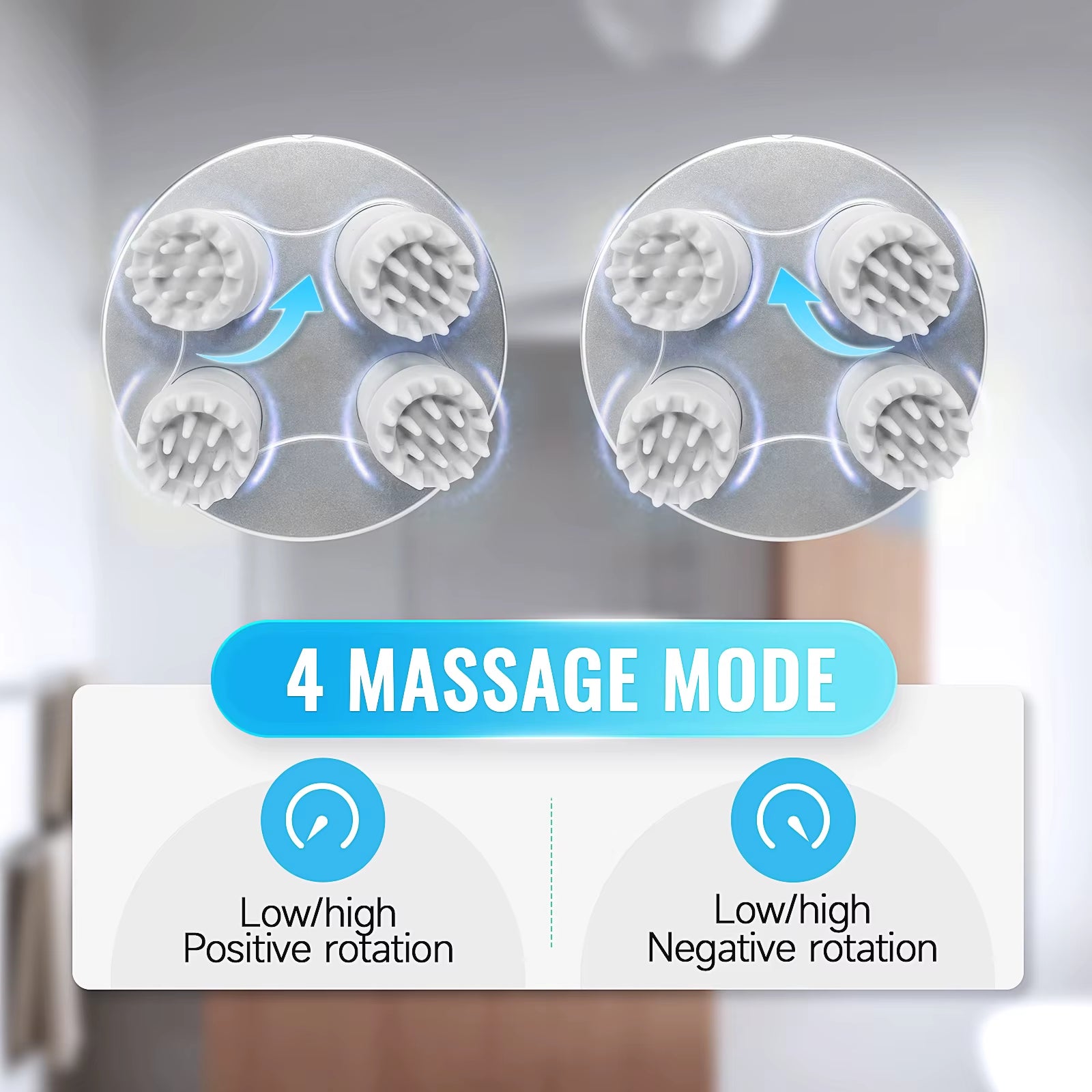 Wireless Smart Head Massager – Deep Tissue Neck & Scalp Kneading Device