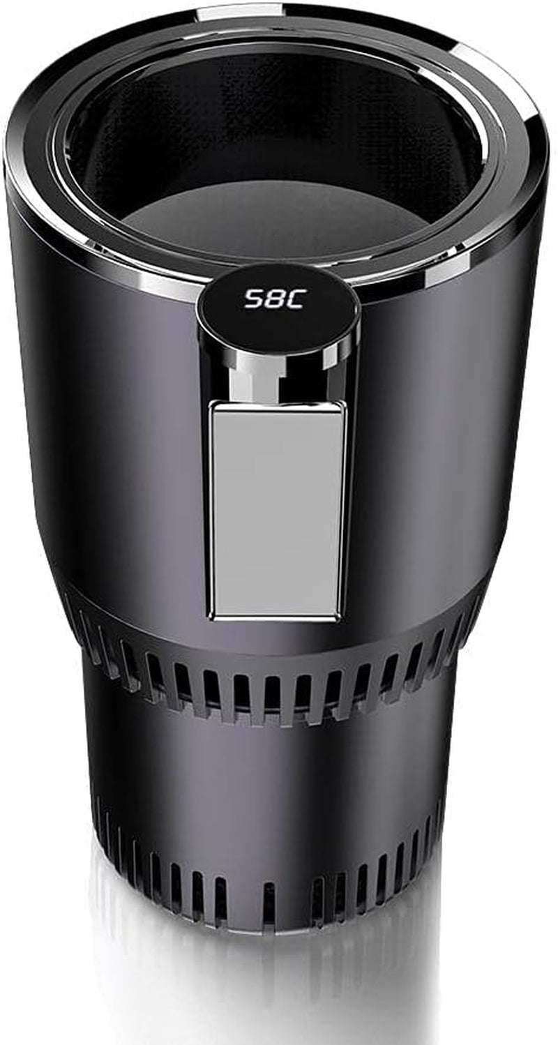 2-in-1 Car Cup Warmer and Cooler – Smart Heating & Cooling Mug Holder (Black)