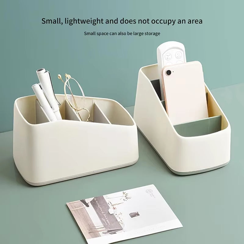 Multi-Functional Remote & Phone Organizer – 4-Slot Desktop Storage Box for Home & Hotel