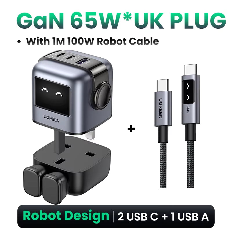 65W GaN PD Fast Charger for Mobile and Laptop – Uno Robot Design