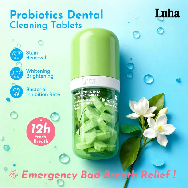LUHA Probiotics & Pearl Powder Toothpaste – Fluoride-Free, Whitening, Eco-Friendly, Long-Lasting Fresh Breath