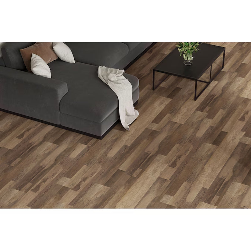 Luxury Vinyl Flooring – Russet Waterproof Planks, 12-Mil, 18.78 Sq Ft per Box