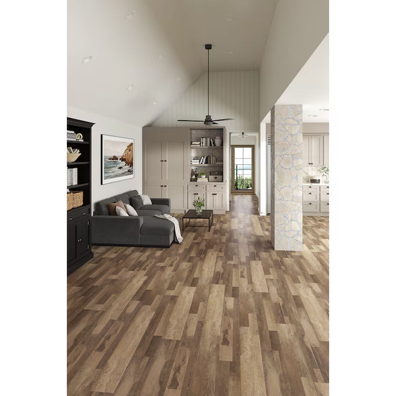 Luxury Vinyl Flooring – Russet Waterproof Planks, 12-Mil, 18.78 Sq Ft per Box